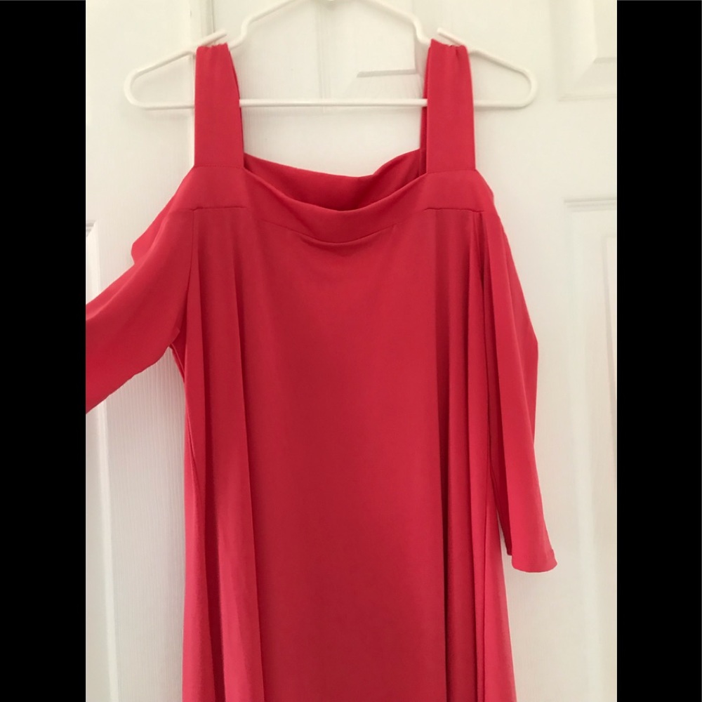 Coral cold shoulder top